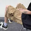 Shorts de Trabalho Funcionais Estilo Novo Verão 2026 para Homens, Marca Americana Tendência Shorts de Corte Amplo, Calças Casuais Plus Size para Homens Grandes