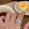 Cardcaptor Sakura Anillo de Amor Rosa Melocotón con Circonita y Lazo Anillo Mágico Bidimensional Colorido Exagerado