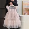 Vestido de Princesa para Niña 2026 Verano Dulce y Elegante Vestido de Volantes con Varios Niveles Vestido de Tul para Cumpleaños