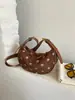 Novos Pingentes de Bolsa Simples Lua Bolsa Tote Feminina Outono Inverno Bolsa de Mão Retrô Versátil Bolsa de Mão Poá