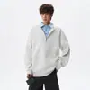 Moletom falso de duas peças masculino estilo coreano solto estilo bf preguiçoso blusa de puxar jaqueta com capuz casual da moda outono novo