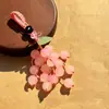 Chaveiro de Uva Atrai-Fortuna com Contas de Uva Verde e Uva Vermelha Estilo Chinês de Verão