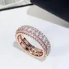 Anillo Popular de Oro de 18 Quilates de Doble Fila Completamente Incrustado con Diamantes de Ziyu con Acabado Vintage de Borde de Perlas, Sensación de Alta Gama, Adecuado para el Uso Diario, Anillo Exquisito