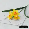 Narciso Flor Falsa Flor Artificial Adorno Planta Verde Artificial Mueble de TV Sala de Estar Adorno Decoración Decoración de Fotos Atrezo
