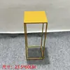 Decoração de Corredor Geométrica de Ferro Forjado Adereços de Casamento Estrutura Quadrada Tridimensional Ornamentos de Prisma Retangular Decoração de Suporte de Flores para Casamento Estrutura Quadrada de Ferro