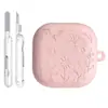 Funda protectora de silicona adecuada para Samsung Buds4/Buds4Pro con patrón de grabado floral, funda suave Bluetooth anticaídas