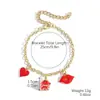 Joyería transfronteriza de San Valentín más vendida Aretes de flor de rosa roja Collar de corazón Conjunto Aretes de San Valentín europeos y americanos