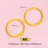 Accesorios de llavero de anillo de hierro de colores para colgantes de llavero hechos a mano con cuentas DIY, accesorios de anillo de metal semiacabados