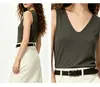 Chaleco de Seda/Simple y Versátil Chaleco Adelgazante sin Mangas de Cuello en V para Mujer, Esencial para Vestir por Capas o como Prenda Exterior