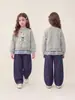 Sudadera Redonda Jellybaby para Niños Grandes Otoño Suéter para Niñas Encaje Ropa de Bebé Tops de Otoño para Niños
