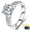 Anillo de Plata S925 con Incrustaciones de Moissanita en Forma de Pétalo Anillo de Compromiso de Lujo para Mujer Joyería de Plata de Lujo Ligero Anillo