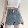 Shorts de Mezclilla 2026 para Mujeres Petites, de Tiro Alto, Nuevo Estilo de Verano, Línea A de Color Claro, Adelgazantes, Diseño Dulce y Picante, Shorts de Moda