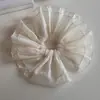 Romântico Estilo Francês Renda Renda Branca Pura Anel de Cabelo Feminino Super Fada Elegante Coque Baixo Flor Atmosfera Acessórios de Cabelo