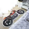 Sala de Estar Criativa Motocicleta Formato Especial Celebridade da Internet Tapete de Chão Quarto Quarto Infantil Cabeceira Absorvente de Água Lavável à Máquina Tapete Imitação de Caxemira