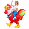 Disfraz inflable de pollo para adultos, disfraz divertido de personaje de dibujos animados, accesorio para fiesta de Halloween y actuación en escenario