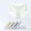 Ropa Interior para Mujer 100S Modal Cintura Media Cuidado de la Cadera Seda Antibacteriana Entrepierna Nude Sin Costuras Transpirable Invisible Secado Rápido