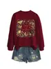 Ama la ropa no amada Amazon eBay sitio independiente moda casual para mujer otoño e invierno cuello redondo manga larga sudadera