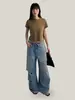 Nueva Camiseta Corta Ligeramente Transparente Estilo Coreano Primavera 2026 de Yuyi para Mujer, Top Sencillo y Versátil de Manga Corta para Mujer Cm260158