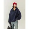 Sudadera con capucha y botones estilo americano para hombre, Diseño de marca de moda, Chaqueta versátil, Sudadera casual holgada de alta costura para pareja