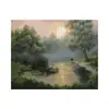 Fábrica de pintura al óleo digital DIY de nieve para ventana, venta al por mayor, marco combinado sin marco, buen marco interior estirado, estilo de generación de múltiples bordes