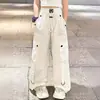 Petos de Verano para Niñas 2024 Nuevos Pantalones de Verano para Niños Estilo Occidental Holgado Hip Hop Pantalones de Pierna Ancha para Niñas