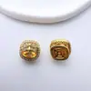 Cuentas Espaciadoras Redondas con Forma de Abeja de Múltiples Agujeros Chapadas en Oro con Circonita Microincrustada para Pulseras y Collares Hechos a Mano para Bricolaje Materiales para Beadwork Accesorios