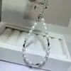 Colar de Pérolas Barrocas de Água Doce com Contas de Cristal para Mulheres, Novo Estilo Popular, Corrente de Pescoço de Luxo Leve Nicho para Mulheres, Atacado de Verão