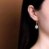 Ping An Fivela Palácio Incrustado Sul Vermelho Ágata Brincos Personalidade da Moda Elegante Hetian Jade Banhado a Ouro Feminino Leve Jóias de Luxo