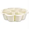 Bandeja Giratoria para Guarniciones de Hot Pot con Compartimentos para Guardar Platos de Verduras, Plato Escurridor Multifuncional, Herramienta de Preparación de Cocina