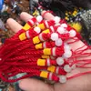 Atacado cordão de pescoço vermelho para peça de mão raspador de pedra especial cordão pente de pedra corda