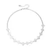 Joyería Transfronteriza Europea y Americana Collar Metálico Cuadrado Geométrico Cepillado Textura Vintage Accesorio Versátil para el Día a Día