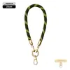 Cordón de alta gama original para teléfono móvil de 8 MM resistente para colgar en el cuello ajustable para exteriores anti-pérdida cuerda trenzada para muñeca dorada