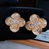 Pendientes de azúcar huecos cepillados dorados con forma de corazón para mujer, nuevos, explosión, lujo ligero, temperamento de alta gama, atmosféricos, para otoño e invierno