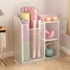 Cesta de almacenamiento para colchoneta de yoga, estante de almacenamiento para equipo deportivo y de fitness, carrito estante pequeño, estante para bádminton con ruedas para uso doméstico