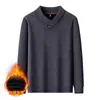 Bufanda Collar para Hurón Tejido de Punto Engrosado Nuevo para Hombre Otoño e Invierno Cuello en V Cuello Corazón Forrado de Polar Tejido Cálido Camiseta Interior para Hombre