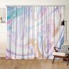 Cortinas Personalizadas con Patrón Abstracto de Flujo Morado Claro, Cortinas de Balcón Elegantes y de Lujo con Estampado Digital Oscurecedoras, Una Pieza Envío Directo