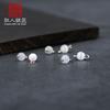 Plata S925 cuentas ojo de gato diy hecho a mano simple gancho para la oreja aretes caseros accesorios de joyería para la oreja accesorios para pulsera collar