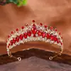 Corona de Novia con Pedrería Tocado Corona de Boda Europea y Americana Accesorios para Vestido de Novia Diadema de Peinado Estilo Banquete Accesorios