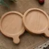 Posavasos Creativo de Madera Maciza Grabado de Logo Bandeja de Té Personalizada de Madera Soporte para Tazas Esterilla de Té Posavasos de Madera para Té Almohadilla Térmica Japonesa