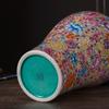 Vaso de Flores Esmaltado Cerâmico Jingdezhen Chinês para Casa Sala de Estar Entrada Enfeites de Vaso Decorações Artesanais