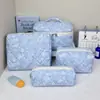 Nuevo neceser vertical floral, gran capacidad, con compartimentos, organizador de maquillaje portátil, bolsa de aseo para viajes