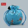 10YJGZ Bolsa de Seda Bordada com Cordão para Frutas de Canto Arredondado Bolsa para Joias Bolsa para Relíquias Culturais Bolsa de Noz Bolsa para Contas de Oração Bolsa de Estilo Antigo