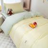 Conjunto de Três Peças de Algodão Puro para Cama de Dormitório de Estudante Solteiro Simples Capa de Edredom Lençóis Lençóis de Elástico Jogo de Cama de Quatro Peças