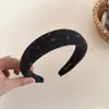 Diadema de lana floral estilo coreano retro para otoño e invierno, suave y elegante, diadema de copa alta para ir al trabajo y salir, accesorio para el cabello elegante