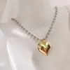 Moda Versátil Colar com Pingente de Coração Coração Guardião Colar Grande de Coração de Pêssego Joias Femininas Atacado