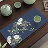 Porta-copos Estilo Chinês Absorvente Lama de Diatomáceas Tapete de Mesa Tapete de Chá Absorção de Água Secagem Rápida Dedicado para Copo Bule Bancada de Cozinha Tapete de Drenagem