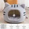 Nido para Gato Universal Cuatro Estaciones Perro Pequeño Gato Invierno Cálido Extraíble y Lavable Casa para Gatos Portátil Nidito para Gatito Esenciales