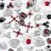 Colgante de Corazón Araña Cruz de Diamante Estilo Francés Vintage Materiales para Accesorios de Collar Pendiente Hecho a Mano