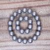 Perlas de imitación Nanyang, perlas de vidrio sueltas, cuentas de concha de imitación de agujero recto gris, cuentas sueltas para joyería DIY, accesorios colgantes al por mayor