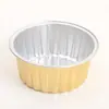 Bol de Papel de Aluminio para Freidora de Aire Caja de Papel de Aluminio Taza Reutilizable para Pastel y Pudín Molde para Hornear de Horno Casero